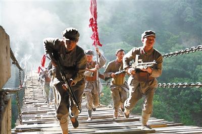 《大会师》强渡大渡河剧照.兰州晨报特派记者张鹏翔摄