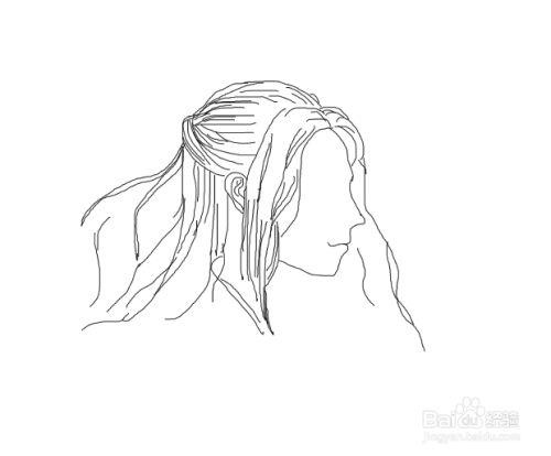 古风男子侧脸画法教程