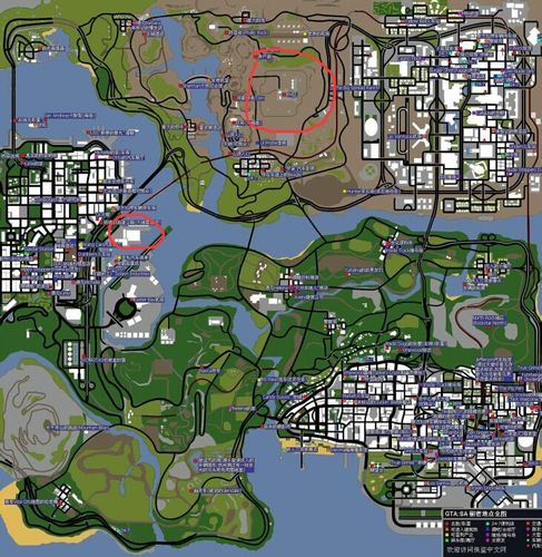 侠盗飞车圣安地列斯的僵尸研究所和军事基地在哪里?请