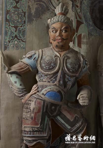 天王像 莫高窟第45窟西壁龛内南侧