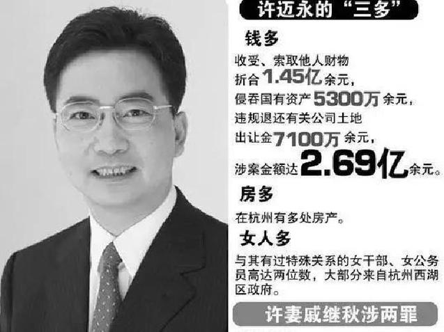 他15年受贿2亿多,每年1500万,钱多,房多,女人多,号称许三多