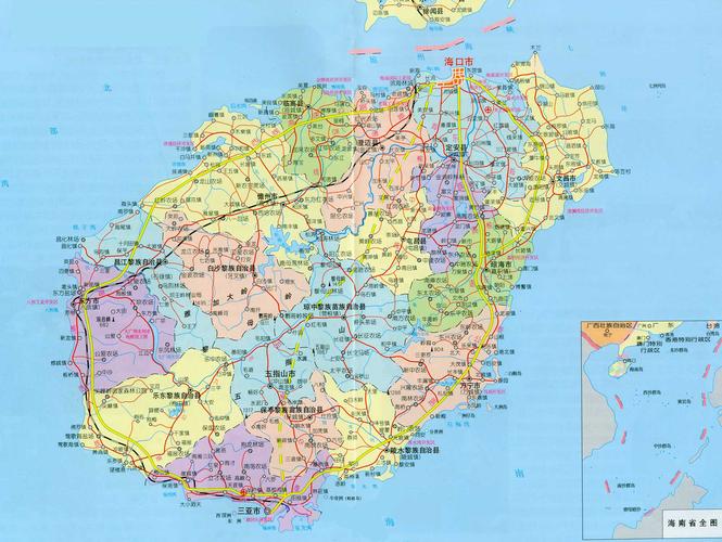 海南地图_海南地图查询_海南地图全图 - 查字典地理网