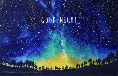 星空 水彩 插画 涂鸦 手绘 壁纸 素材