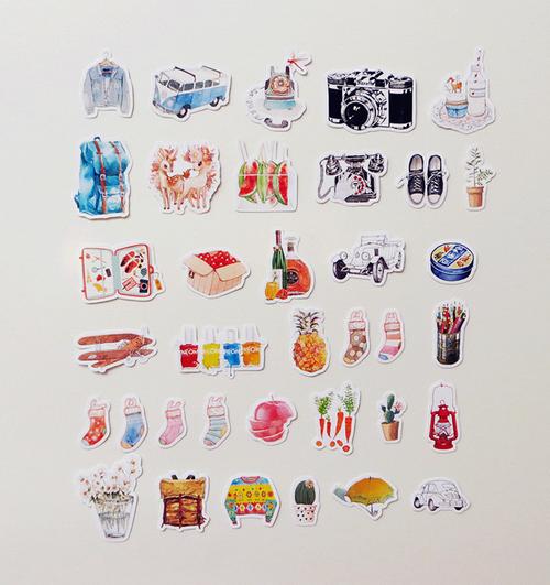 小堇手作|手帐周边|自制手帐装饰贴纸|我有一个美家第二季36枚