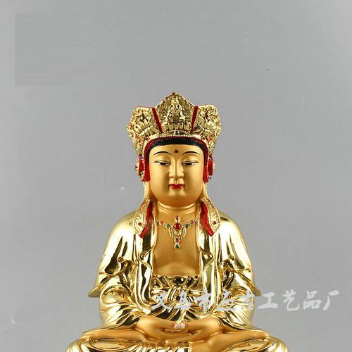 毗卢 观世音菩萨 南海观音摆件 树脂 镀金佛像 厂家批发