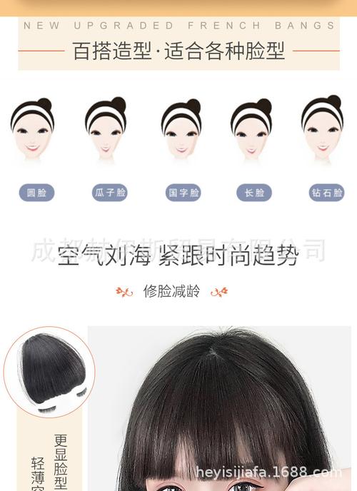 假刘海真发3d空气刘海假发片轻薄逼真隐形真人发丝全手织中分刘海