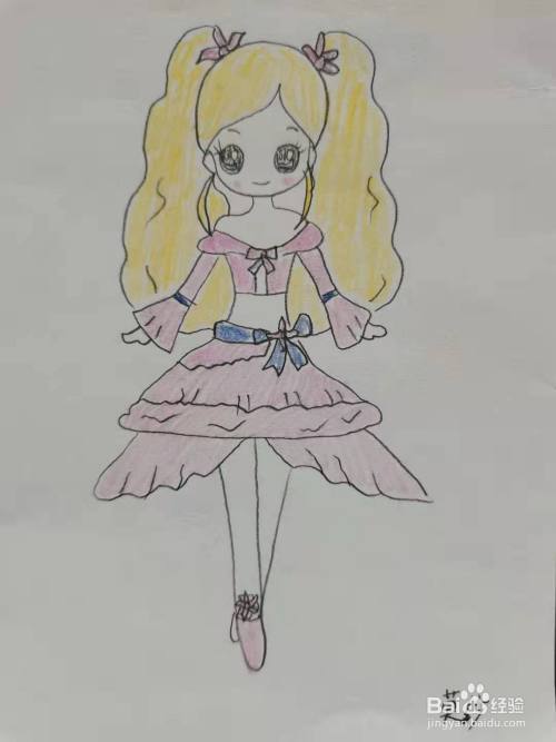 最后,涂上漂亮的颜色,莫纱简笔画,你学会了吗?