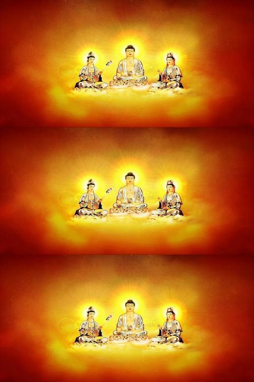 佛光普照佛祖宗教动态背景素材3
