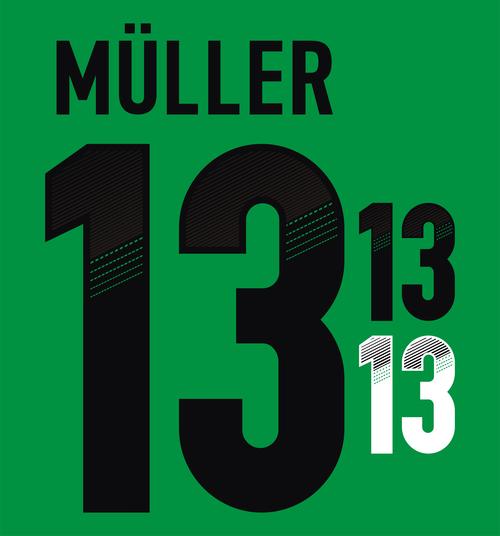 德国12~13年新赛季球星球衣号码 13号