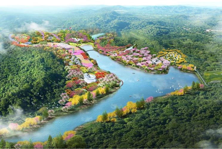 中国花都马岭观花植物园规划占地3000亩,是广东省级现代农业产业园