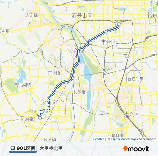 公交901区间路的线路图