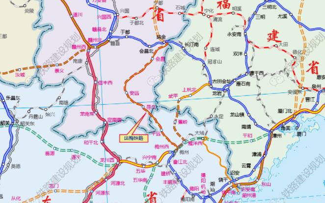 瑞梅铁路线路走向示意图▼