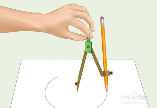 3将圆规尖定在你所要画的圆的圆心上.