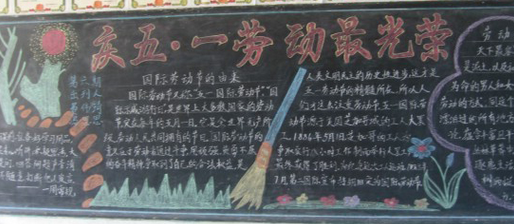 五一劳动节手抄报节黑板报 五一劳动节黑板报图片大全