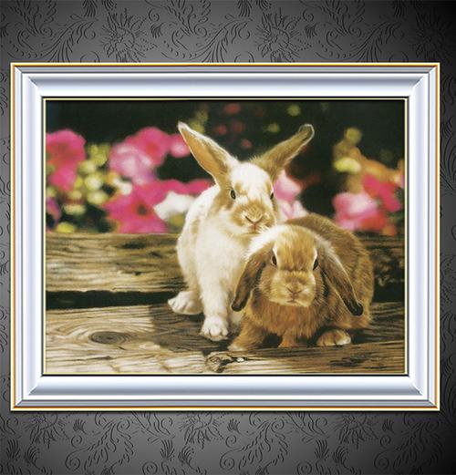 jpg小兔子写实风格动物油画