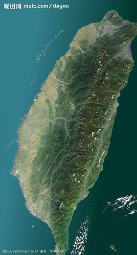 中国宝岛台湾卫星遥感图图片