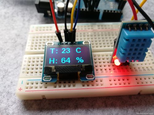 arduino利用温湿度传感器在oeld屏幕上显示