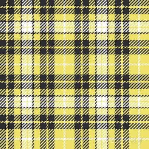 格子无缝图案. 黑色黄色白色.