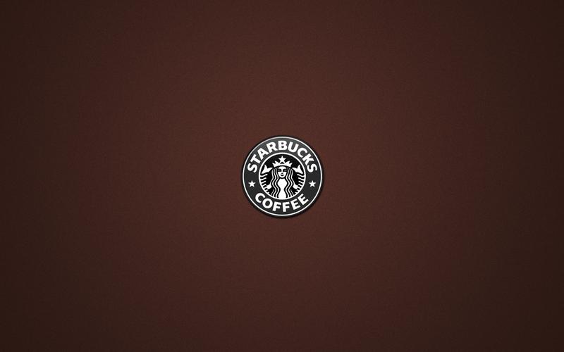 星巴克logo创意设计棕色桌面壁纸