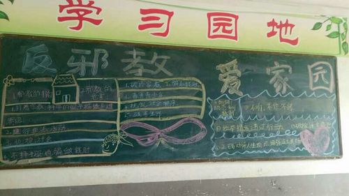办一期反邪教黑板报.