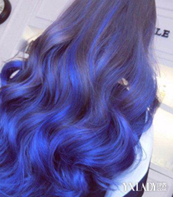 蓝紫色头发效果图 图