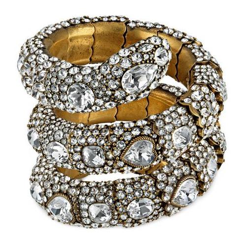 饰水晶三环灵蛇手镯 - gucci 女士 568114i83768066