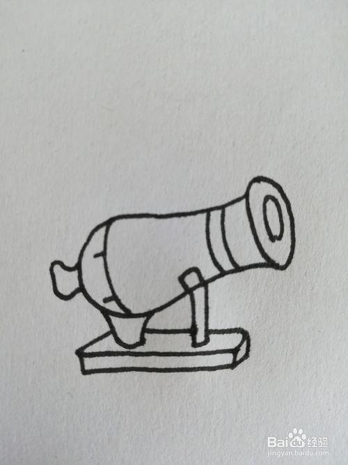 大炮的简笔画怎么画,大炮简笔画