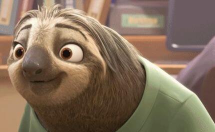 疯狂动物城闪电树懒qq表情包 绿色免费版