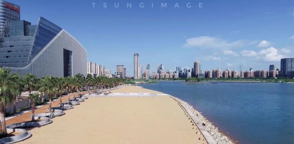 金沙湖,被誉为杭州东部的"城市之眼".