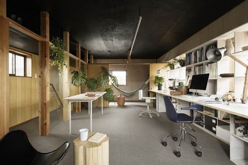 住宅改成办公室 日本岐阜县景观设计师的室内花园