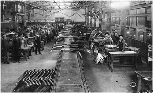 工业革命的主线:生产工厂内出现社会分工