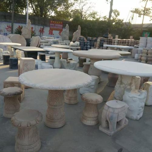 庭院天然大理石桌子 别墅.商品大图