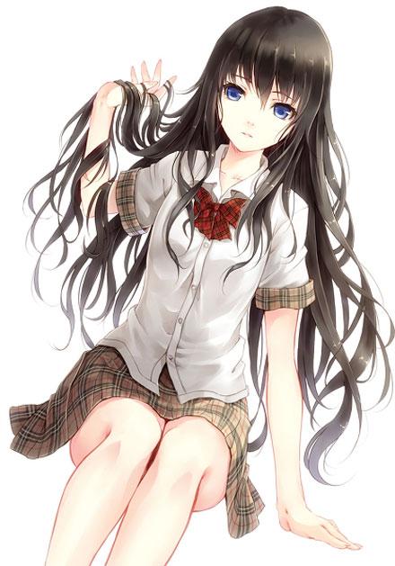 动漫黑长直美少女图集(10)