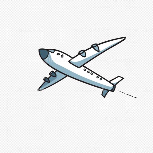 卡通飞机设计矢量图