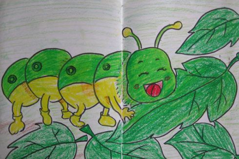 昆虫记毛毛虫简笔画