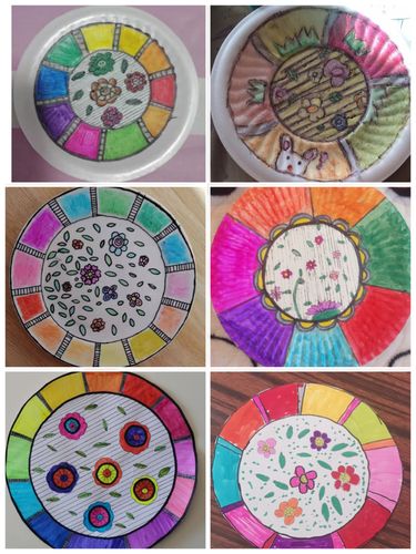 纸盘装饰画——胜利中路小学生命化教育美术课