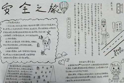 校园安全手抄报花边(2)