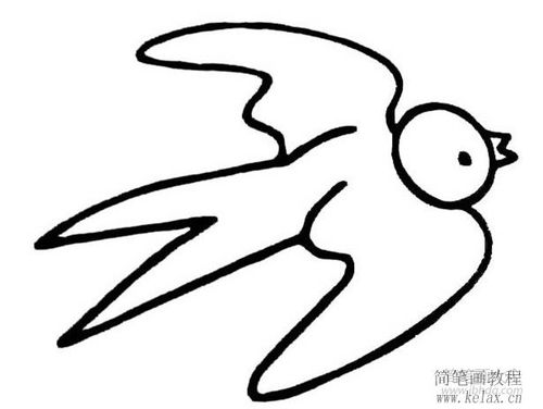 飞翔的小鸟简笔画