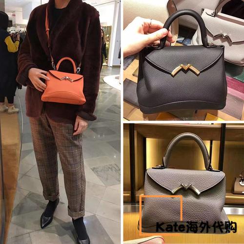 购客moynat m金扣 代购 莫奈gabrielle手提包 银扣togo皮单肩斜挎女包