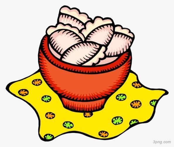 卡通饺子png素材透明免抠图片-节日元素