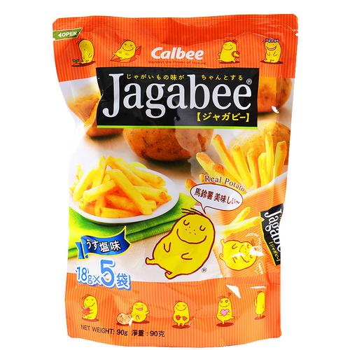 t 香港进口薯条三兄弟 calbee jagabee卡乐比b宅卡b薯条90g