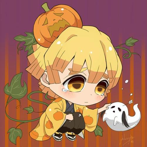 鬼灭之刃:q版我妻善逸头像 超可爱