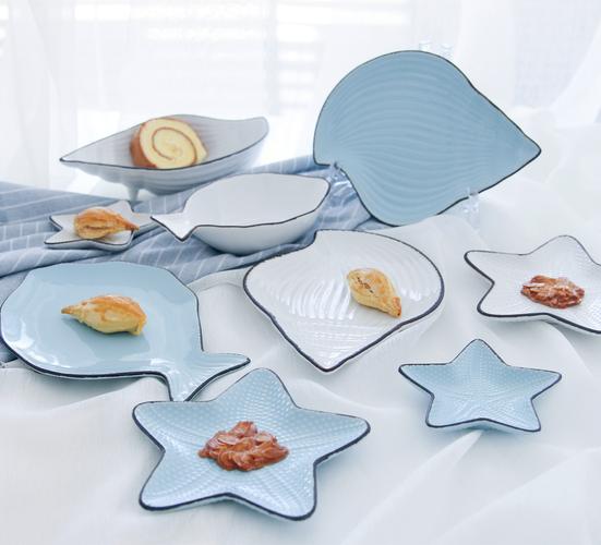 套装餐具异形创意餐盘瓷盘景德镇盘碟