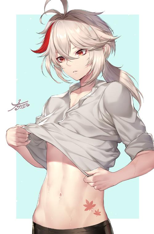 原神##授权转载# 嘶哈嘶哈,众男神的腹肌也太吸睛啦  【p:ナサニエル