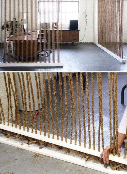 自制diy麻绳隔断