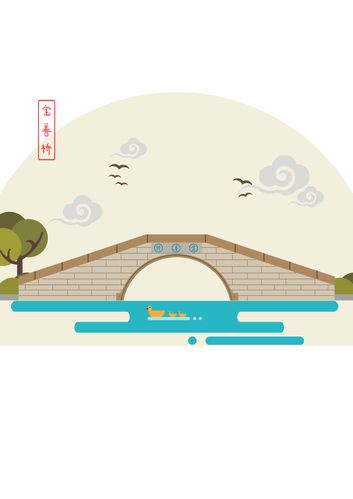 立体插画——惠山古镇