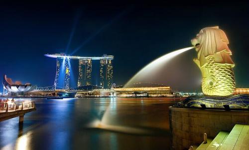 新加坡鱼尾狮手抄报 手抄报版面设计图