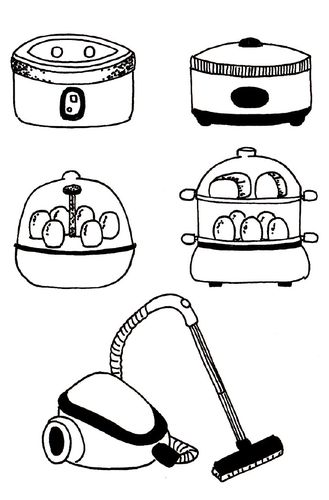 简单易学的电器简笔画素材,电器简笔画图片大全