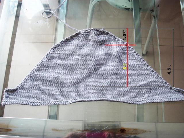 5寸.   袖山4.5寸我分为二份收针,下3寸,上1.5寸,可以按照袖