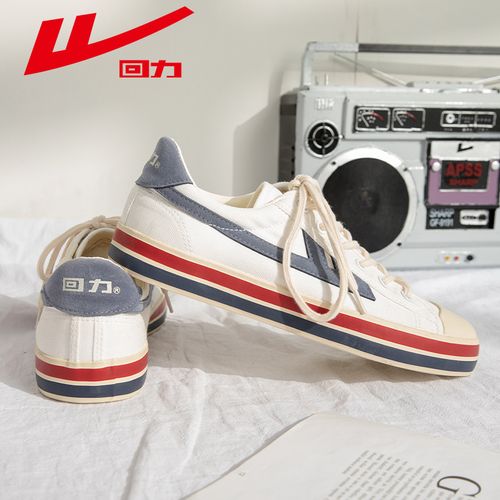 回力帆布鞋女夏2021年新款雾霾蓝学生复古小众潮软底